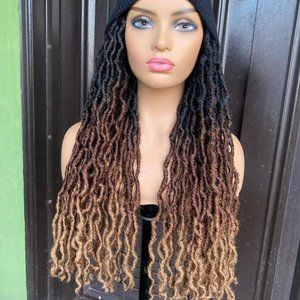 Ombre Goddess Loc Hat Wig